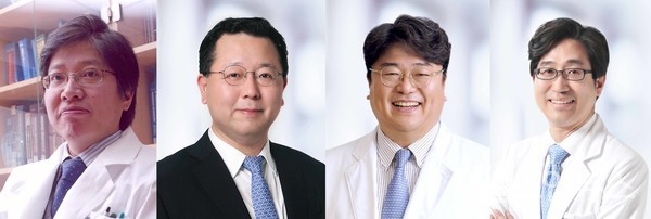 (왼쪽부터)서울대병원신경과이상건·주건교수,임상약리학과장인진·유경상교수