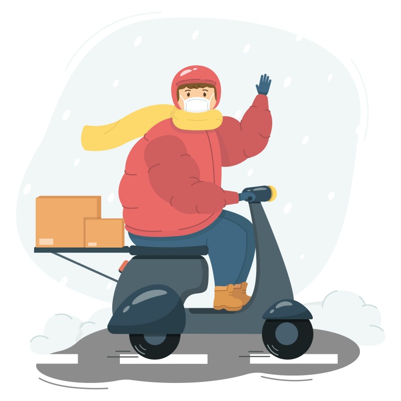 물류 업계, 라이더 및 배달 기사 위해 한파 대비 총력(이미지 출처=게티이미지뱅크