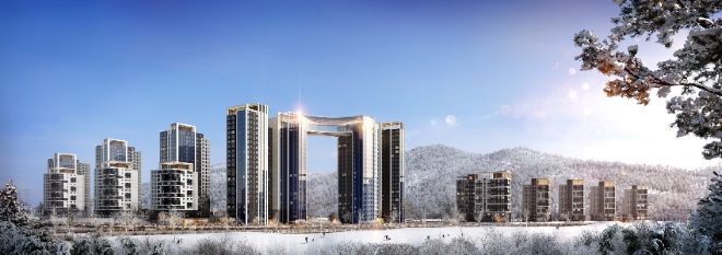 삼성물산 건설부문(이하 삼성물산)은 경기도 과천시 중앙동 과천주공10단지 재건축 사업의 시공사로 선정됐다고 29일 밝혔다. 사진은 삼성물산이 과천주공10단지를 재건축하는 '래미안 원마제스티'의 투시도. (사진 = 삼성물산 제공)