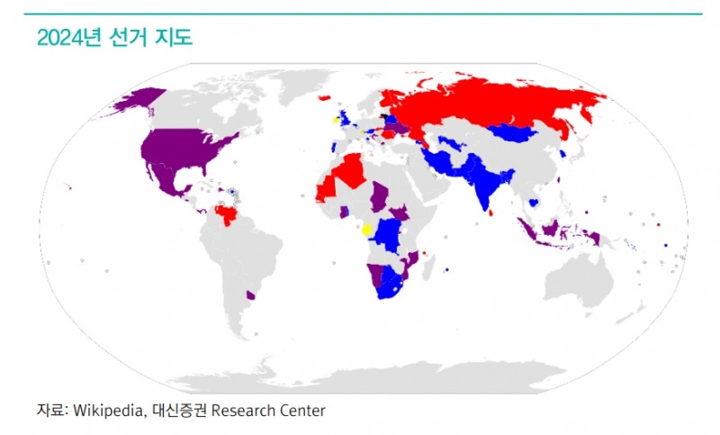 24년 금융시장이 주목할 이슈는 한국 총선, 미국 대선, 유럽 정세, 경기침체 이슈 등 - 대신證