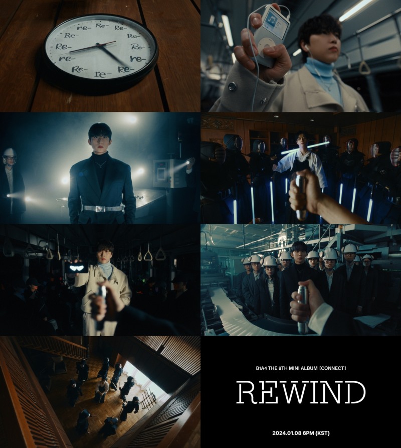 B1A4, 타이틀곡 ‘REWIND’ 뮤직비디오 티저 공개…컴백 열기 예열