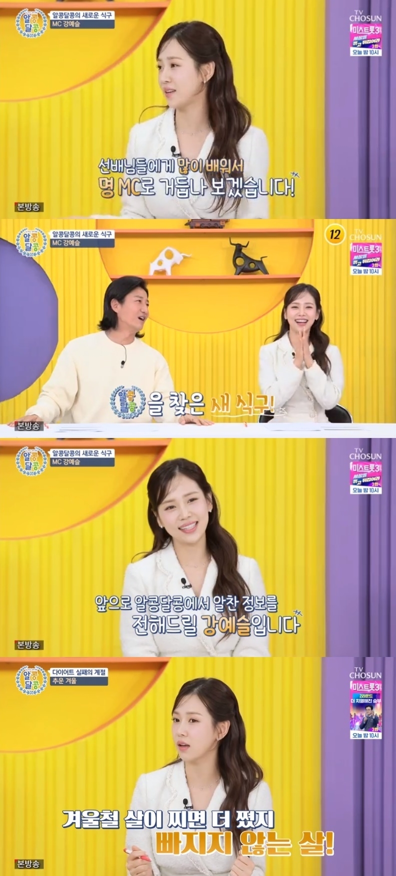 강예슬, TV조선 ‘알콩달콩’ 새 MC로 눈도장…교양까지 완벽한 만능 활약