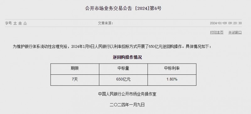 중국 인민은행 유동성 1570억위안 순회수..이번주 1970억위안 순회수