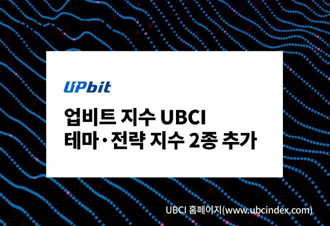 업비트, UBCI 가상자산지수 2종 출시