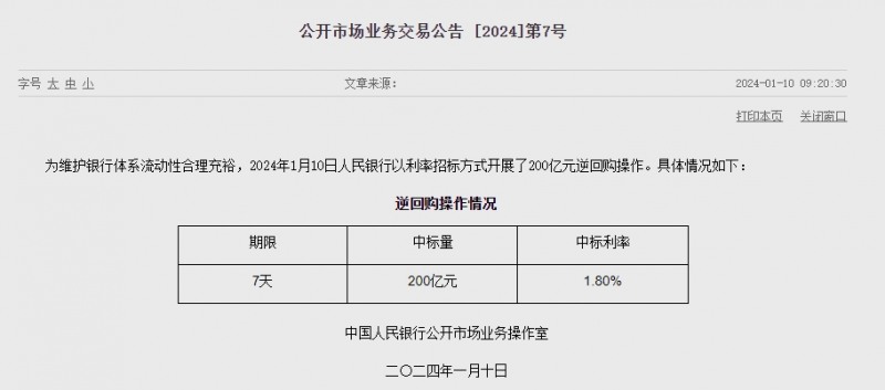 중국 인민은행 유동성 60억위안 순공급..이번주 1910억위안 순회수