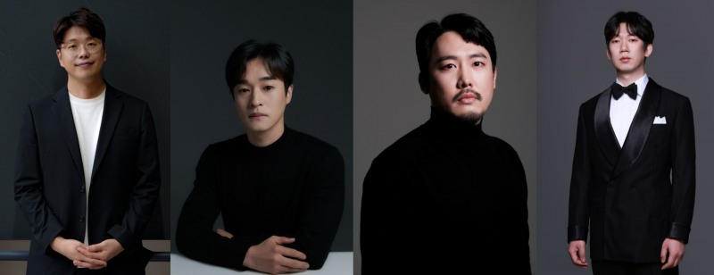 마포문화재단 결성 프로젝트 크로스오버 그룹 싱어즈M (왼쪽부터 카운터 테너 정민호, 뮤지컬배우 조상웅, 바리톤 김성결, 베이스 구본수) 사진제공=마포문화재단