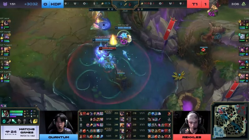 불리해진 게임에서 과감하게 진입하는 '포비' 윤성원. 사진=공식 중계 화면 캡쳐.