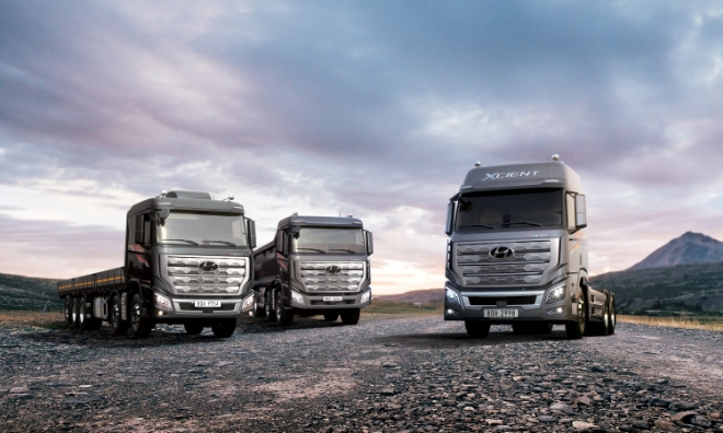 현대자동차가 23일 대형 트럭 엑시언트 프로의 연식 변경 모델 ‘2024 엑시언트 프로’를 출시하고 본격적인 판매에 돌입한다. / 사진=현대차 제공
