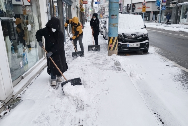 제설 / 사진=해남군 제공