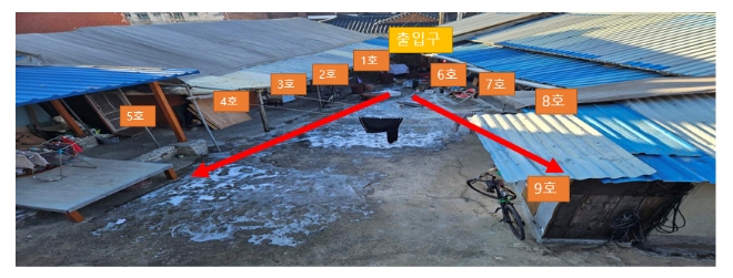 수원시 팔달구 소재 쪽방촌 상세주소 부여 예시 / 사진=경기도 제공