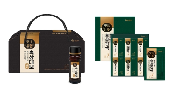 ‘흑삼대보 골드’(좌)와 ‘녹용담은 홍삼진액’(우) 제품 이미지