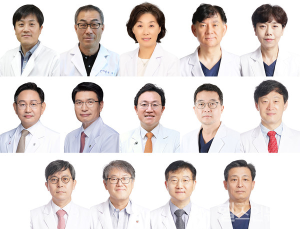 (첫번째줄부터왼쪽에서오른쪽으로)고려대학교의과대학선웅,김양인,정희진,나승운,조상경,윤을식,편성범,김훈엽,박성수,김현구,김병조,오재령,이헌정,류재준교수