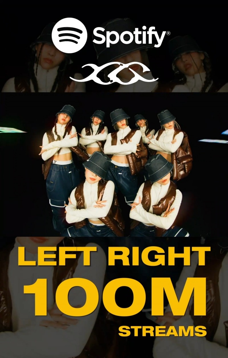 XG, ‘LEFT RIGHT’ 스포티파이 1억 스트리밍 돌파…통산 두 번째