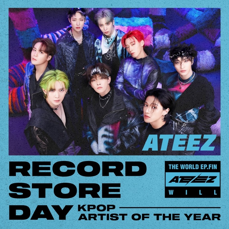 에이티즈, ‘레코드 스토어 데이’에서 ‘K팝 아티스트 오브 더 이어’로 선정…‘남다른 글로벌 위상’