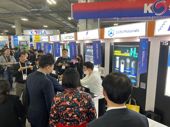 안머터리얼즈, CES2024 참가, ‘넥쏘’ 수소탱크 대비 25% 향상된 극저온 가압 수소저장 카트리지 선보여