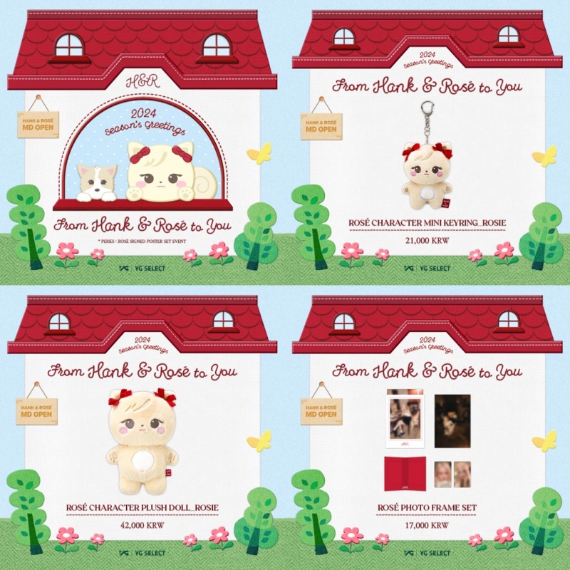 YG PLUS, 블랙핑크 로제 ‘2024 시즌그리팅 MD’ 출시…‘팬들에게 새해 선물’