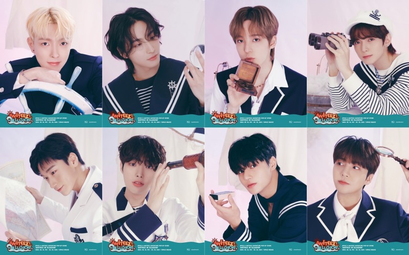 에이티즈, 팝업 스토어 ‘애니티즈 인 일루전’ 콘셉트 이미지 공개…마린룩 착장으로 뽐낸 청량美