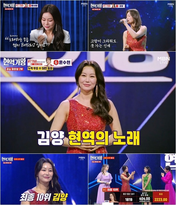 ‘현역가왕’ 김양, 절절한 사부곡 열창…혼신 다한 무대+효심에 안방도 ‘감동’