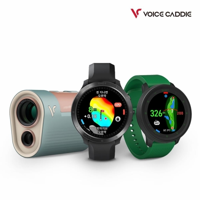 보이스캐디 신제품 거리측정기 '레이저 핏'와 골프워치 T11, T11 프로.