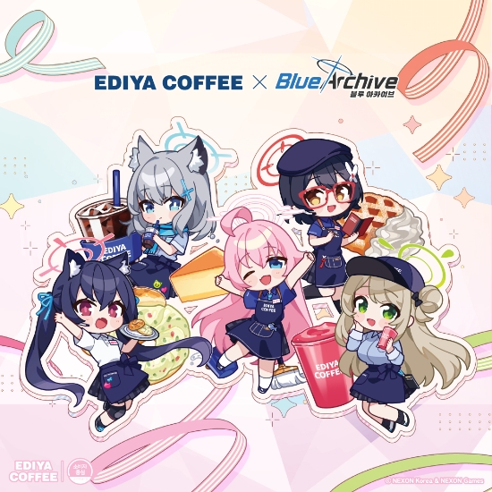 이디야커피X블루 아카이브, 브랜드 콜라보 진행