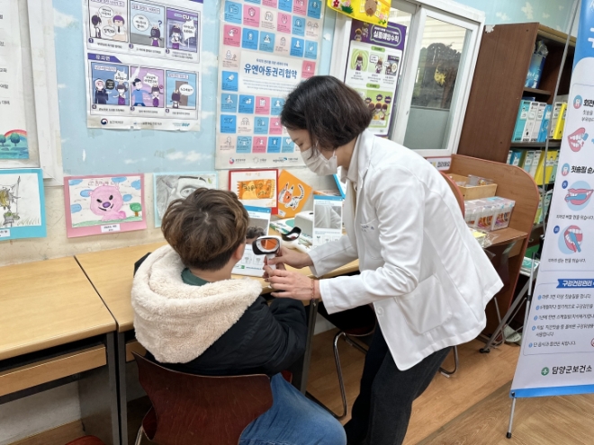 지역아동센터 순회 구강건강 교육 / 사진=담양군 제공