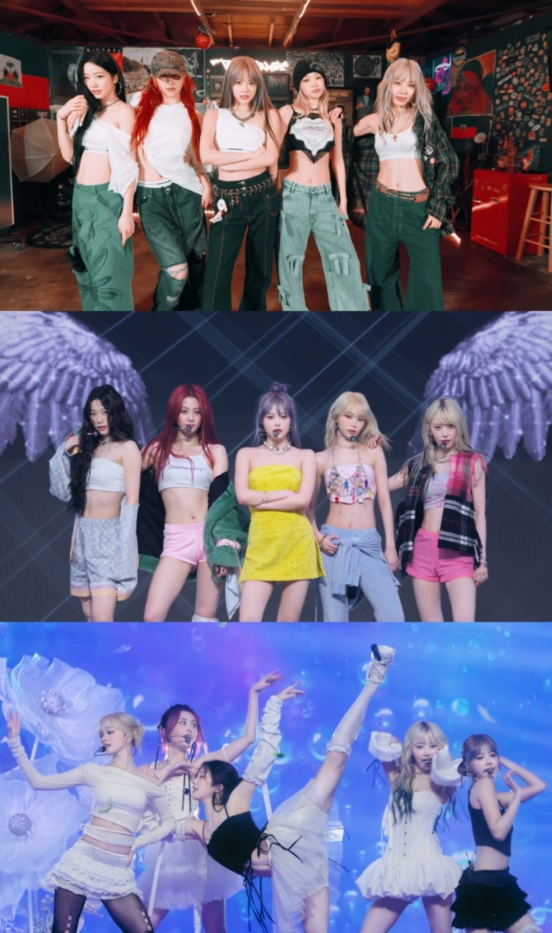 르세라핌, 美 LA서 찍은 타이틀곡 ‘EASY’ 퍼포먼스 영상 공개…올드스쿨 힙합 감성 담았다
