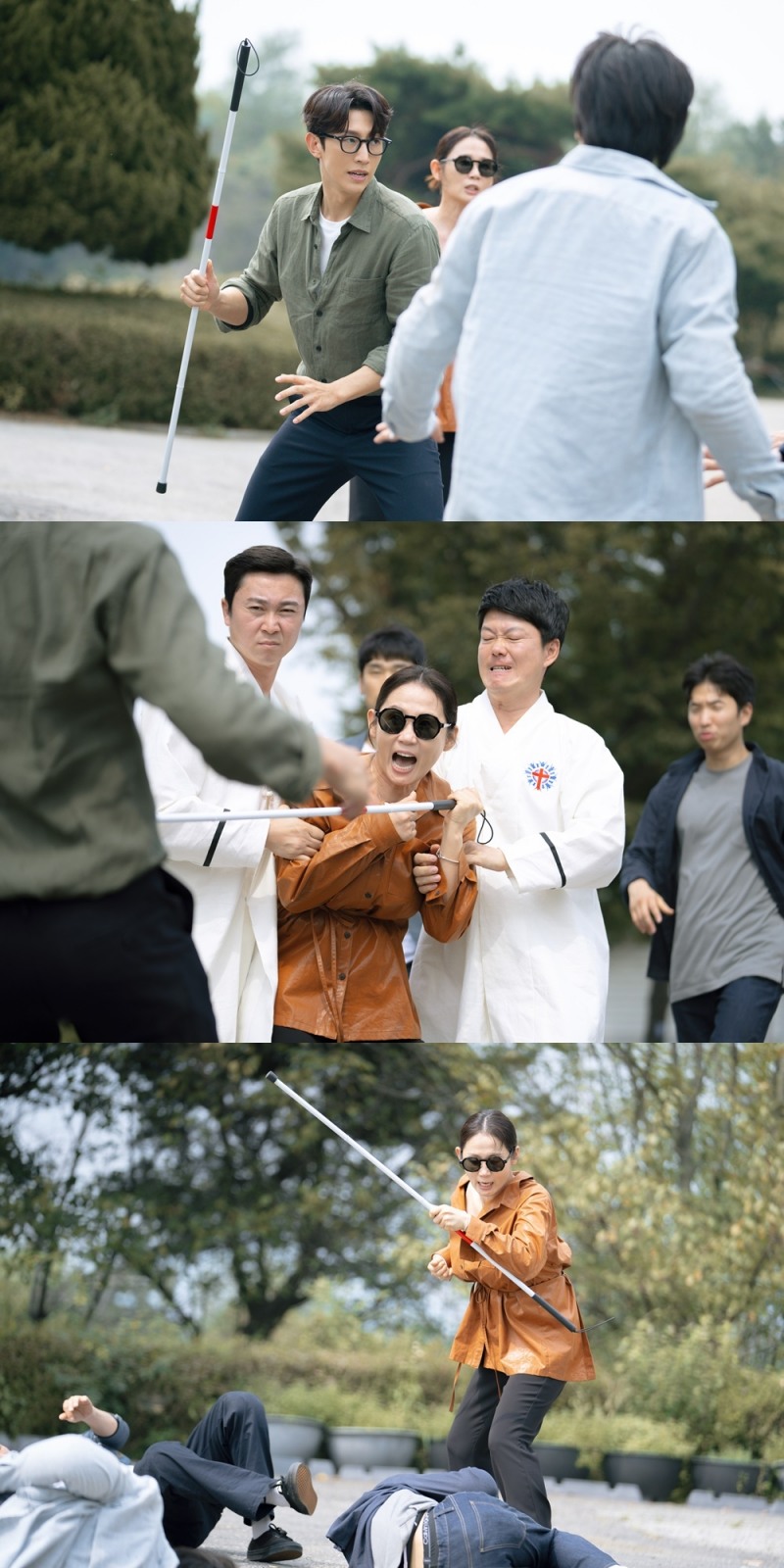 ‘끝내주는 해결사’ 강기영X김선영 앞에 닥친 일촉즉발의 상황…의문의 무리와 팽팽한 대치
