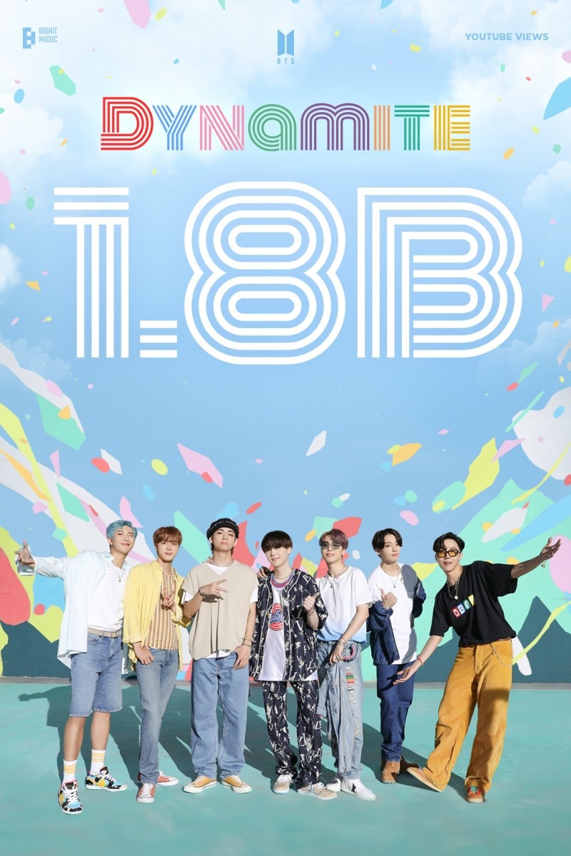 방탄소년단, ‘Dynamite’ 뮤직비디오 18억 뷰 돌파…공개 3년 6개월 만의 대기록