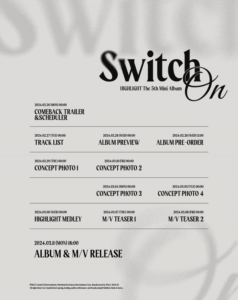 하이라이트, 내달 11일 컴백…미니 5집 트레일러 공개
