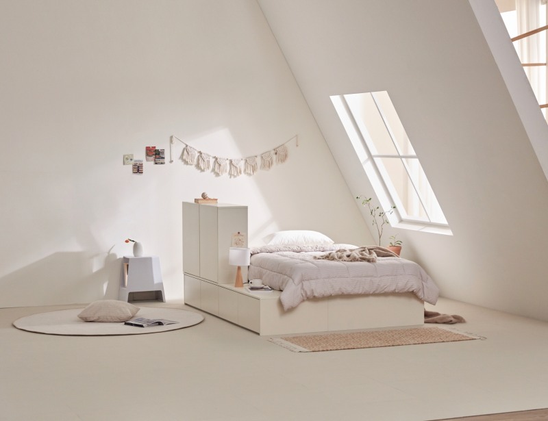 포더홈 ‘파운드 파티션 빅 수납 침대’