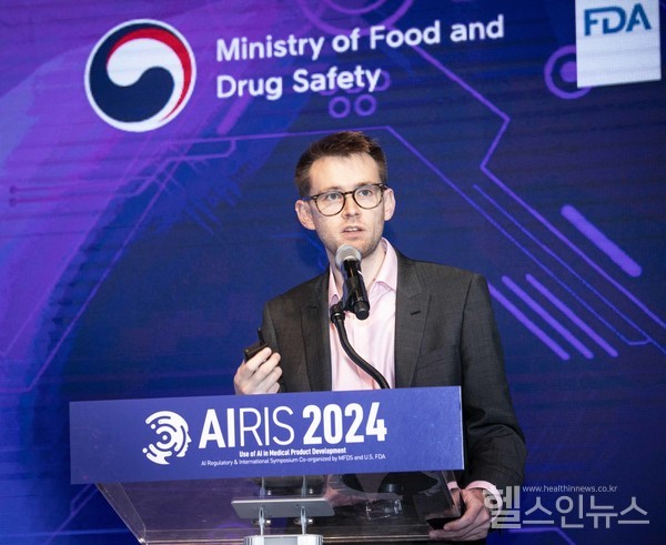 조한오디쉬,로슈진단디지털헬스및혁신정책총괄이심포지엄에서최신지견을공유하고있다.(한국로슈진단제공)