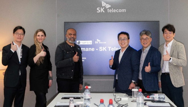 SK텔레콤은 MWC24에서 글로벌 시장에서 차세대 AI 기업으로 주목 받고 있는 휴메인(Humane), 퍼플렉시티(Perplexity) 등과 PAA(개인형 AI비서) 사업 고도화를 위한 전략적 파트너십을 맺었다고 29일 밝혔다. / 사진=SKT 제공