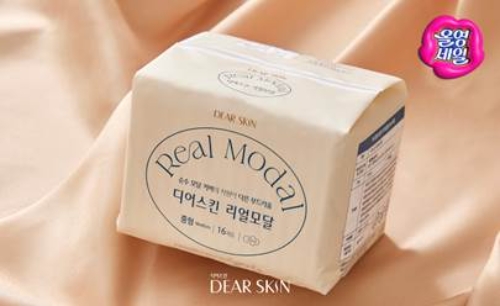 깨끗한나라 생리대 ‘디어스킨 리얼모달’(사진 제공=깨끗한나라)