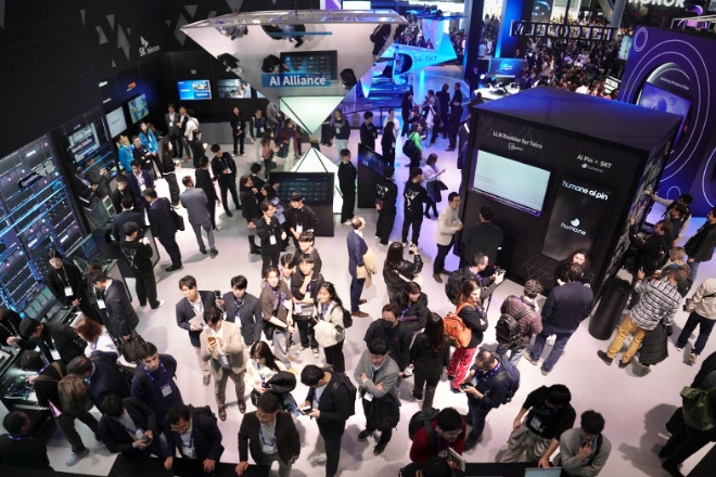 사진=MWC24 SKT 전시관