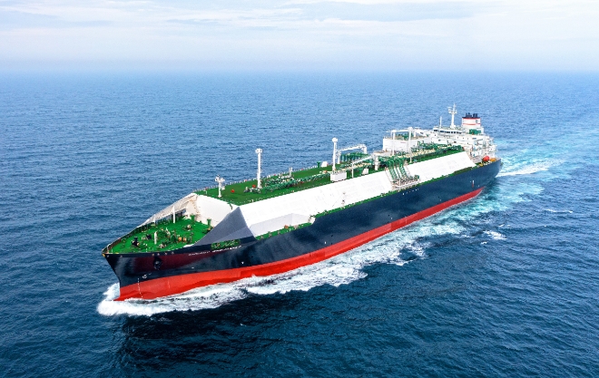 현대삼호중공업 LNG 운반선의 시운전 모습 / 사진=HD한국조선해양 제공