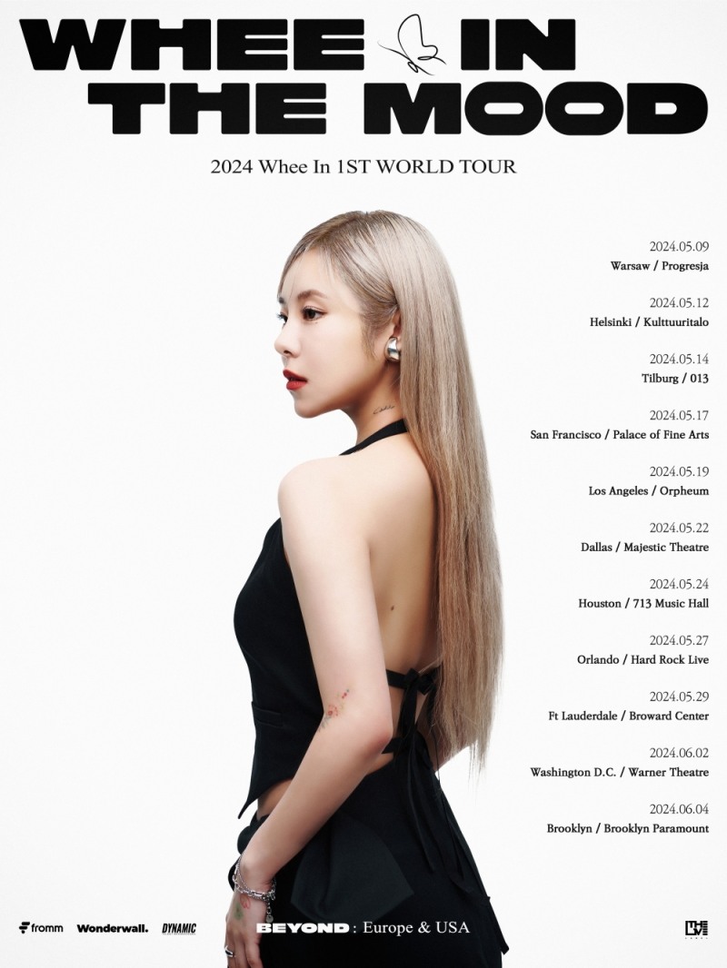 마마무 휘인, ‘유럽+미주’ 11개 도시 투어 확정…솔로 첫 월드 투어 NEW 포스터 공개
