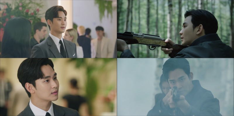 ‘눈물의 여왕’ 김수현, 멋짐의 정석…‘젠틀한 비주얼+명품 수트핏’
