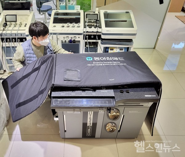 동아참메드,재사용가능친환경의료용진료대포장커버도입