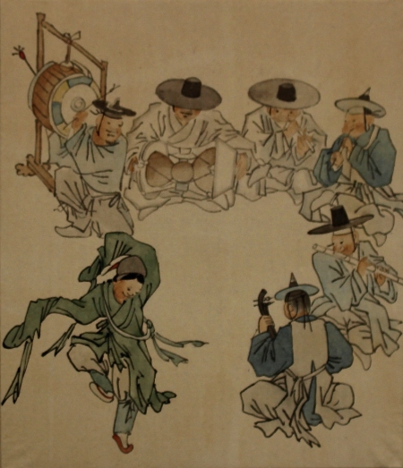 단원 김홍도의 <단원풍속도첩> 중 ‘춤추는 아이’ 모사 작품