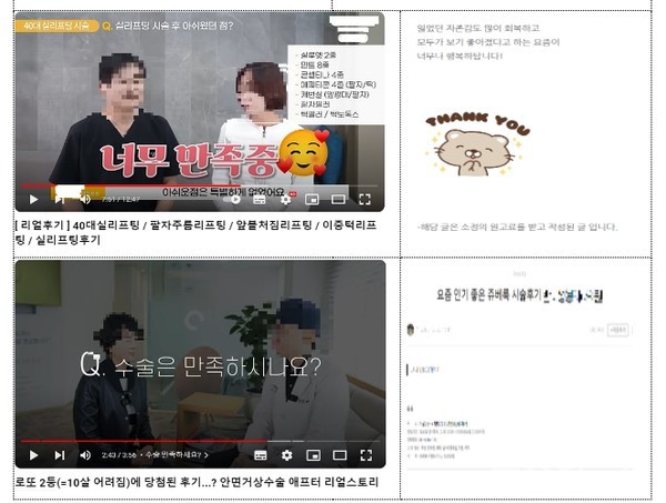 치료경험담등치료효과를오인하게할우려가있는광고예시(제공:보건복지부)