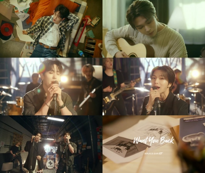 세븐어스, 타이틀곡 ‘Want you back’ 뮤직비디오 티저 공개…‘경쾌+파워풀’ 록 사운드