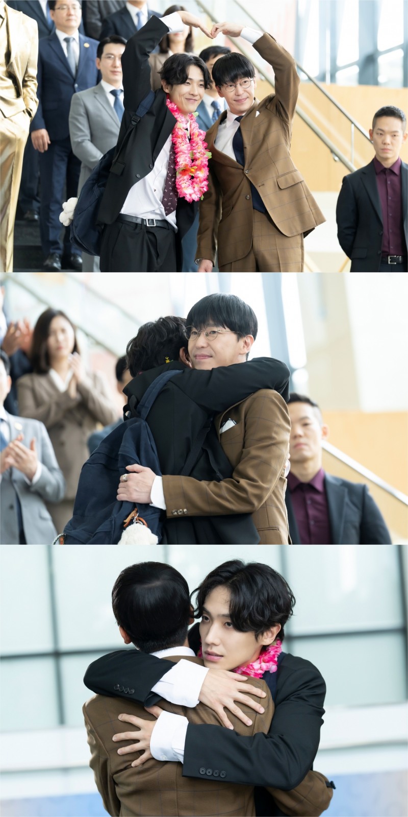 ‘7인의 부활’ 엄기준 VS 이준, 아슬 하고 치열한 대결 구도…불편한 환영식 속 날 선 신경전 포착