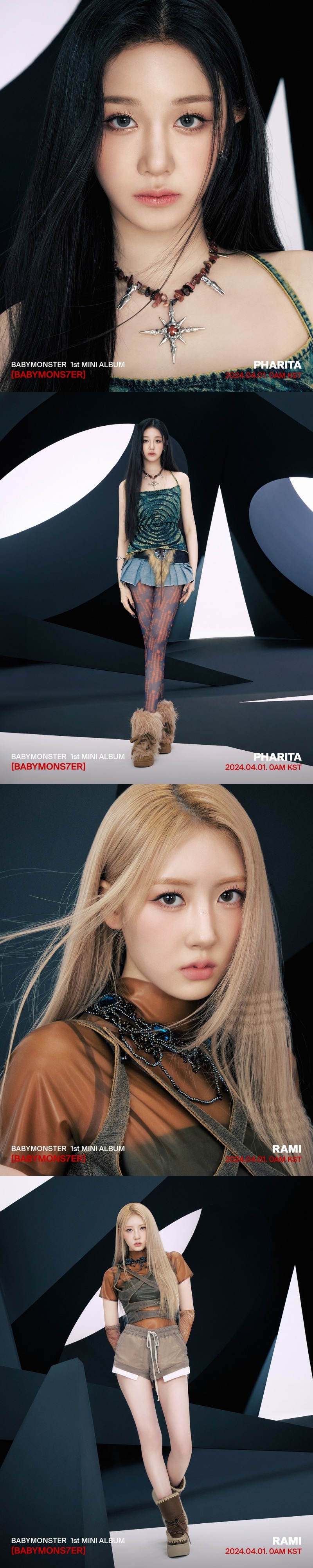 베이비몬스터, 파리타X라미 새 앨범 개인 포스터 공개…여유로운 카리스마로 시선 압도