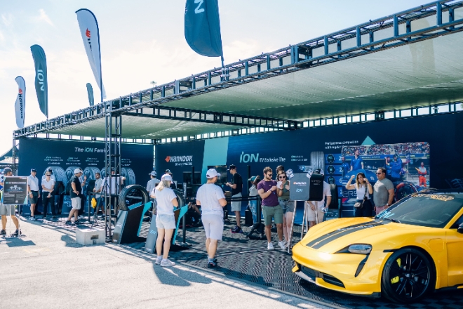 한국타이어앤테크놀로지(한국타이어)는 오는 16일(현지시간) 미국 올랜도에서 개최되는 북미 지역 전기차 박람회 ‘일렉트리파이 엑스포’에 참가한다고 14일 밝혔다. (사진 = 한국타이어 제공)