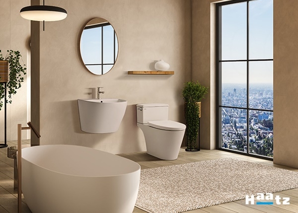 (이미지 출처 : (주)하츠) – 모던 세면수전 SO -340_NI , 모던라운드 세면기 PB -162H , 솔리드 양변기 HZB-3500)