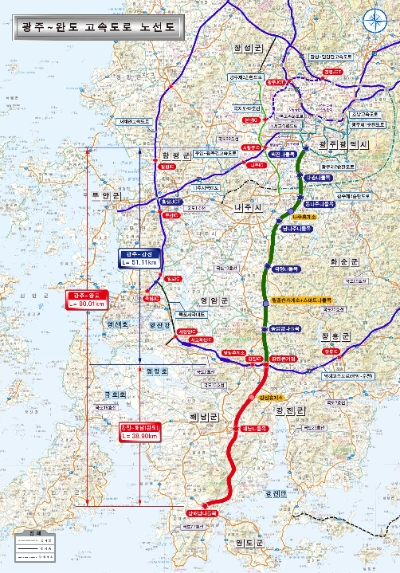 광주-완도 고속도로 노선도 / 이미지=완도군 제공