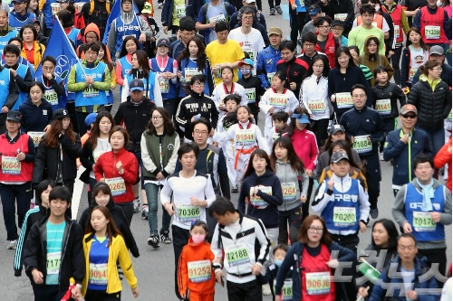  동호인 마라톤 대회 모습.