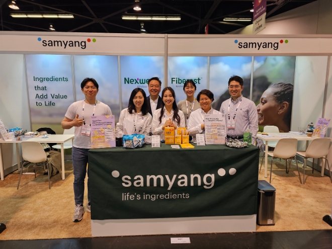 삼양사가 지난 14~16일 미국 애너하임에서 열린 ‘2024 Natural Products Expo West(NPEW)’에 참가해 홍보 부스를 운영했다. / 사진=삼양사 제공