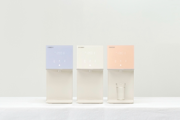 청호나이스 직수정수기 러블리트리 3종(왼쪽부터 라벤터, 오트밀베이지, 피치)