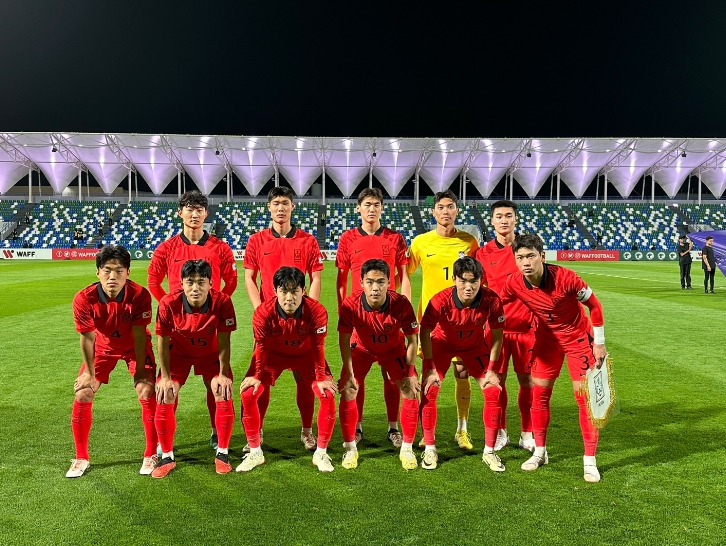 사진=태국과의 WAFF U-23 챔피언십 8강에 선발로 나선 선수들의 모습